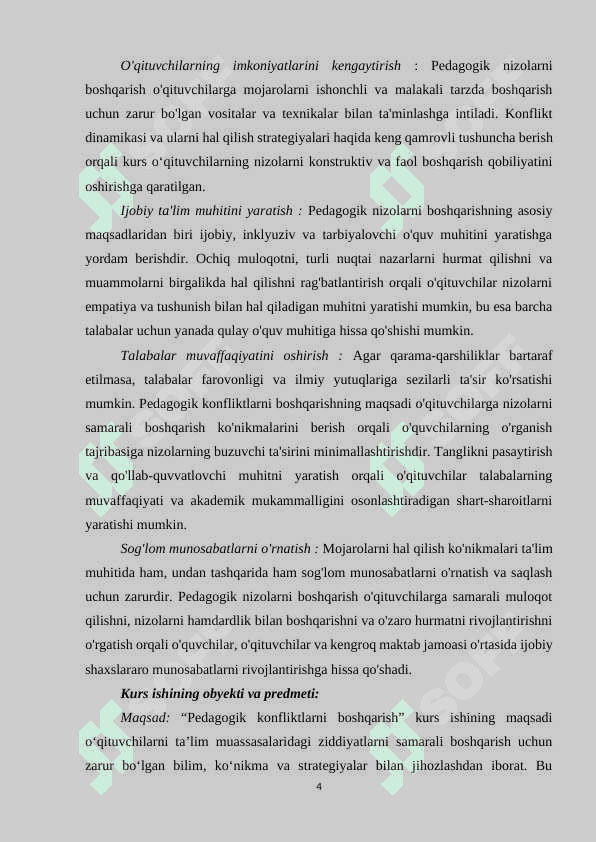 PEDOGOGIK NIZOLARNI BOSHQARISH 4