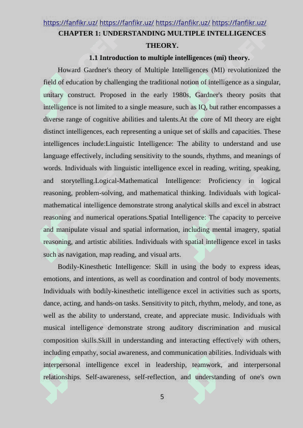 THE WAYS OF APPLICATION OF THE MULTIPLE INTELLIGENCES THEORY IN ELT 4