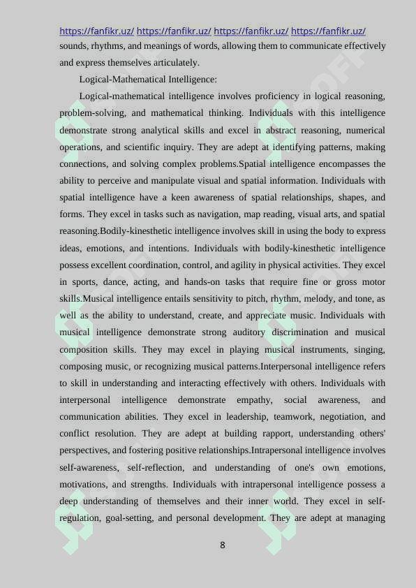 THE WAYS OF APPLICATION OF THE MULTIPLE INTELLIGENCES THEORY IN ELT 7
