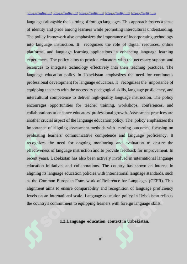 Teaching foreign languages in Uzbekistan 8