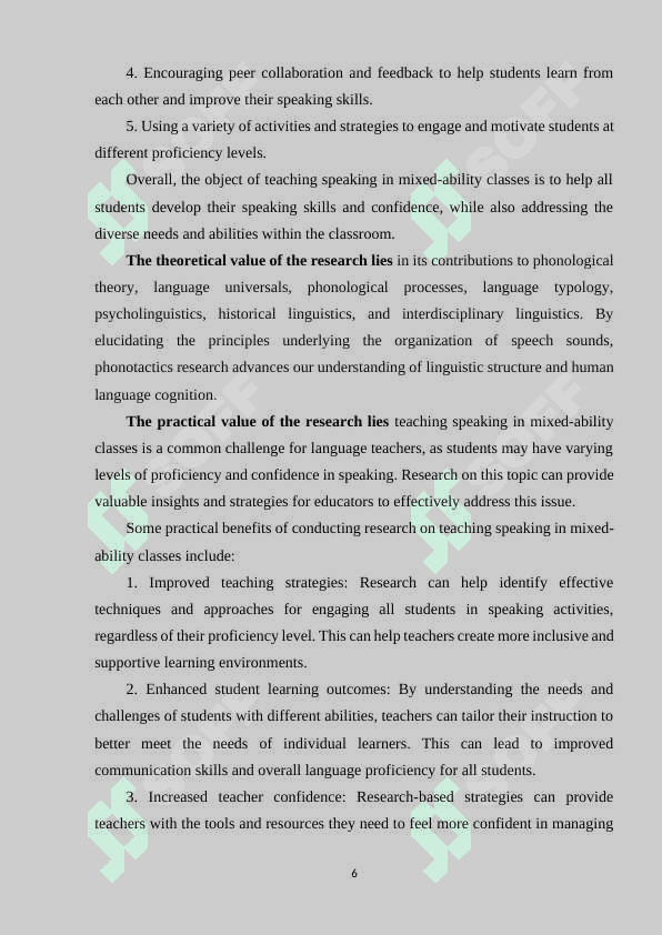 Teaching speaking in mixed-ability classes 6