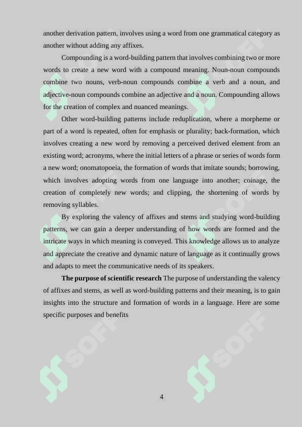 THE VALENCY OF AFFIXES AND STEMS. WORD-BUILDING PATTERNS AND THEIR MEANING 3