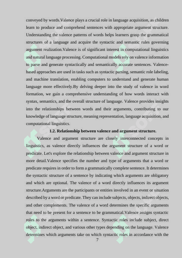 THE VALENCY OF AFFIXES AND STEMS. WORD-BUILDING PATTERNS AND THEIR MEANING 6
