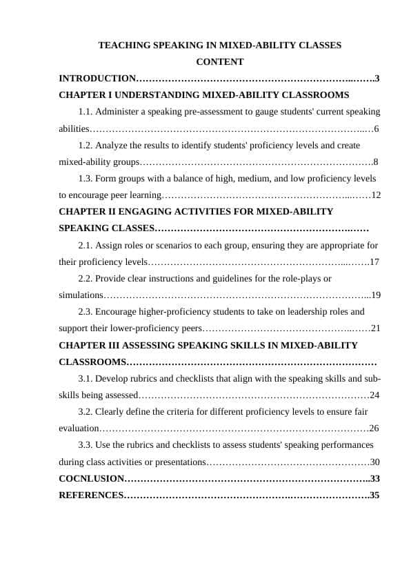 TEACHING SPEAKING IN MIXED-ABILITY CLASSES