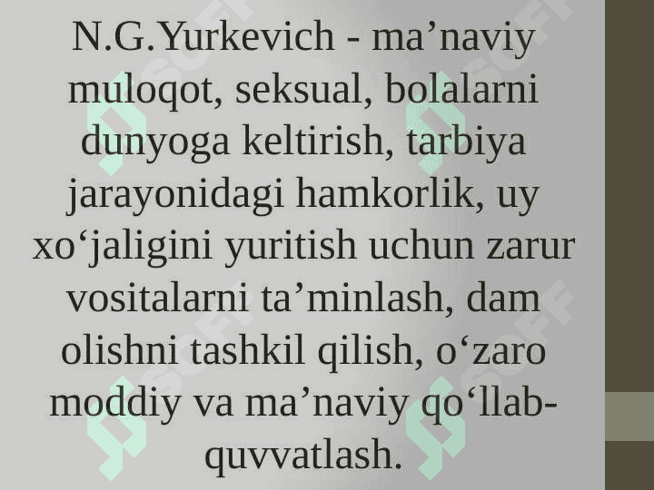 Oilaning ijtimoiy vazifalari, oilaviy rollаr 8