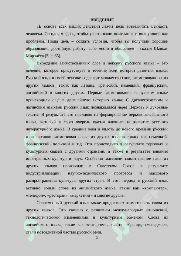 Вхождение заимствованных слов в лексику русского языка 3