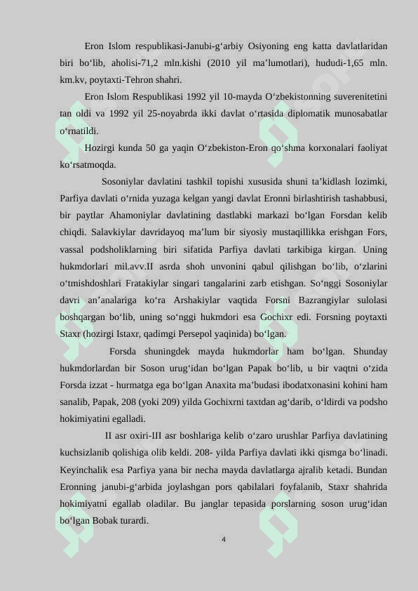 Ilk o‘rta asrlarda sosoniylar Eroni 4