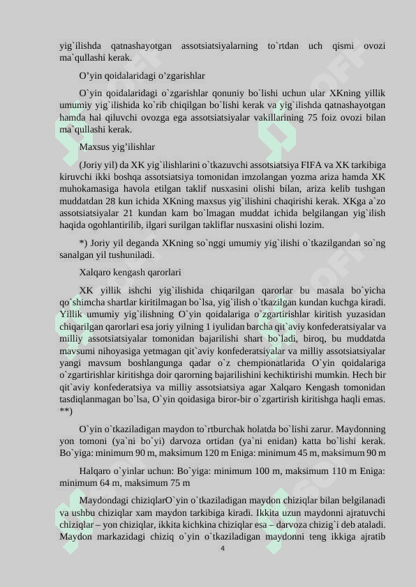 Futbol bo’yicha hakamlik qilish qoidalari 4
