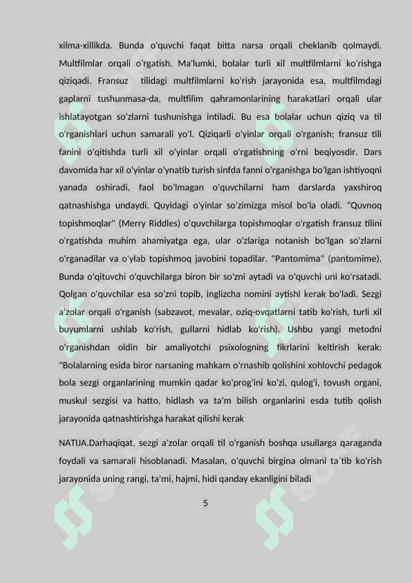 UMUMTA`LIM MAKTAB O`QUVCHILARINING DIALOGIK NUTQINI RIVOJLANTIRISHDA TA`LIM TEXNOLOGIYALARINING AHAMIYATI. 6