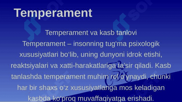 Temperament va kasbni tanlash 2