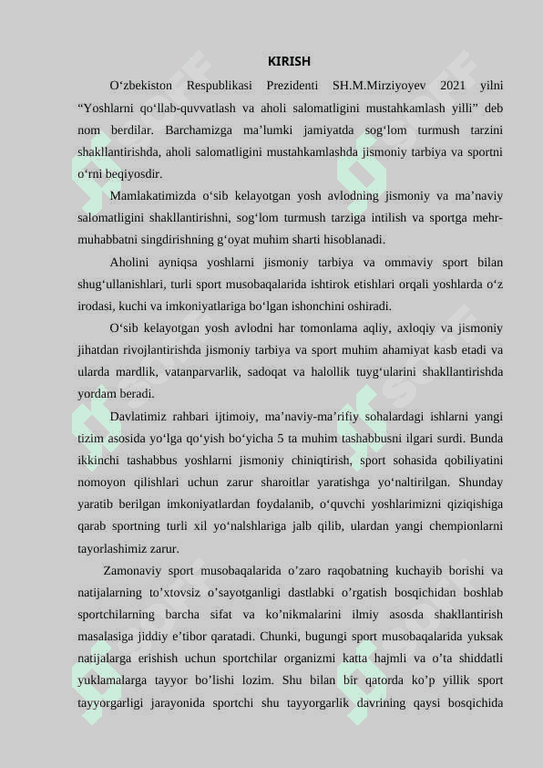 SPORTCHINING TEXNIK TAYYORGARLIGI 2