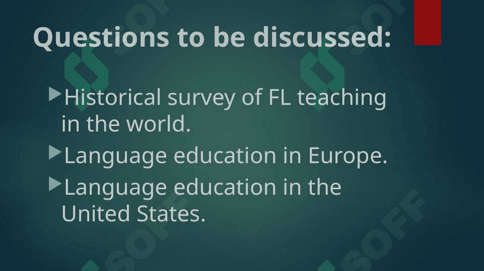 TEACHING FOREIGN LANGUAGES IN THE WORLD 2