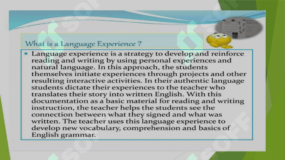 Learners’ language experience and a system of exercises 2