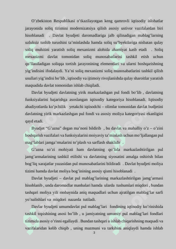 Hozirgi sharoitda O'zbekiston Respublikasida byudjet – soliq siyosating ustuvor yo‘nalishlari 4