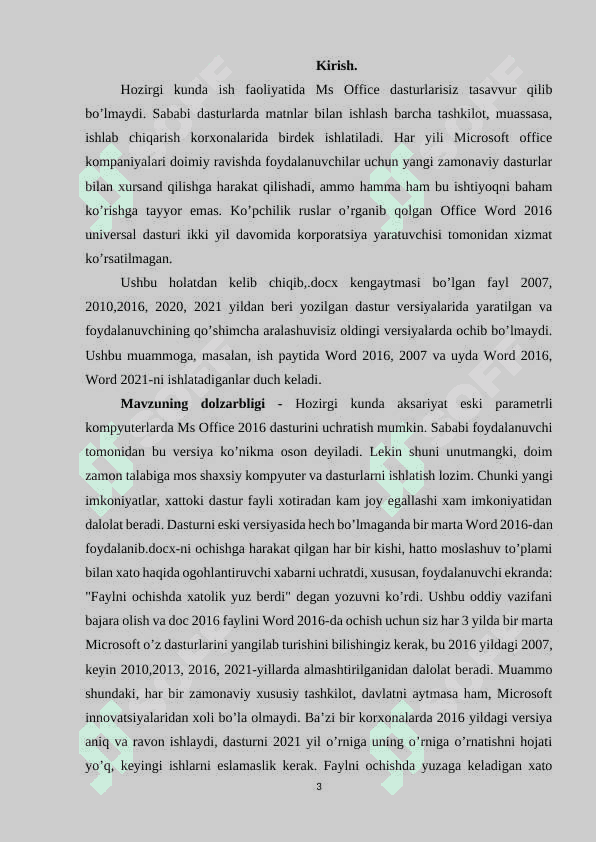 Microsoft Office dasturini o’qitish metodikasi 3