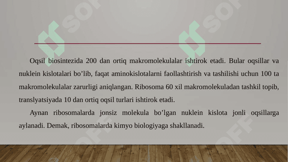 OQSILLAR BIOSINTEZI 6