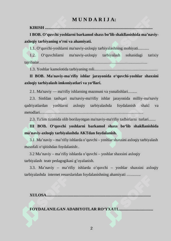 Maʼnaviy – maʼrifiy ishlarda oʼquvchi – yoshlar shaxsini axloqiy tarbiyalash 2