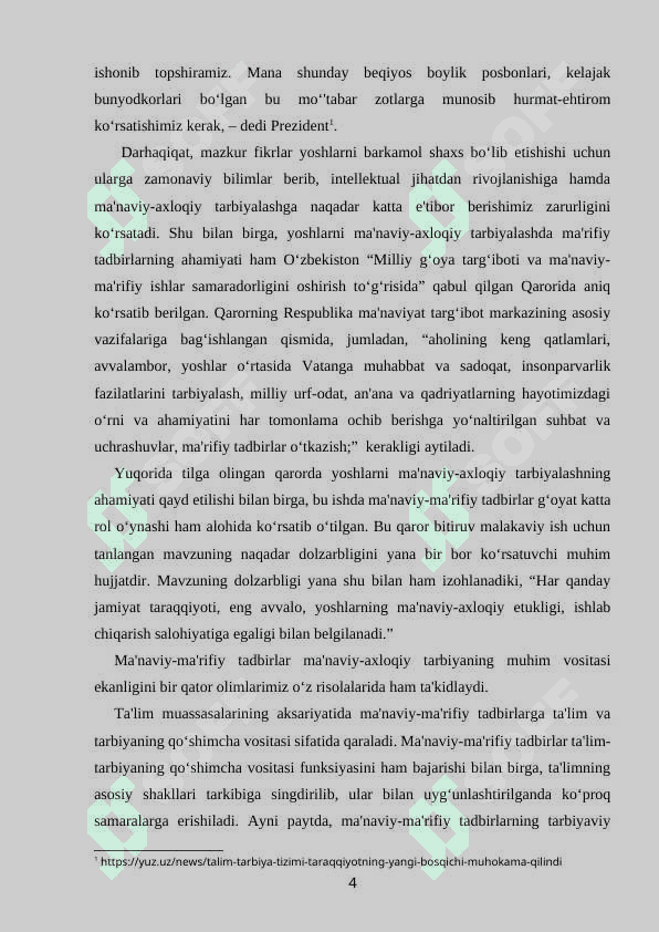 Maʼnaviy – maʼrifiy ishlarda oʼquvchi – yoshlar shaxsini axloqiy tarbiyalash 4