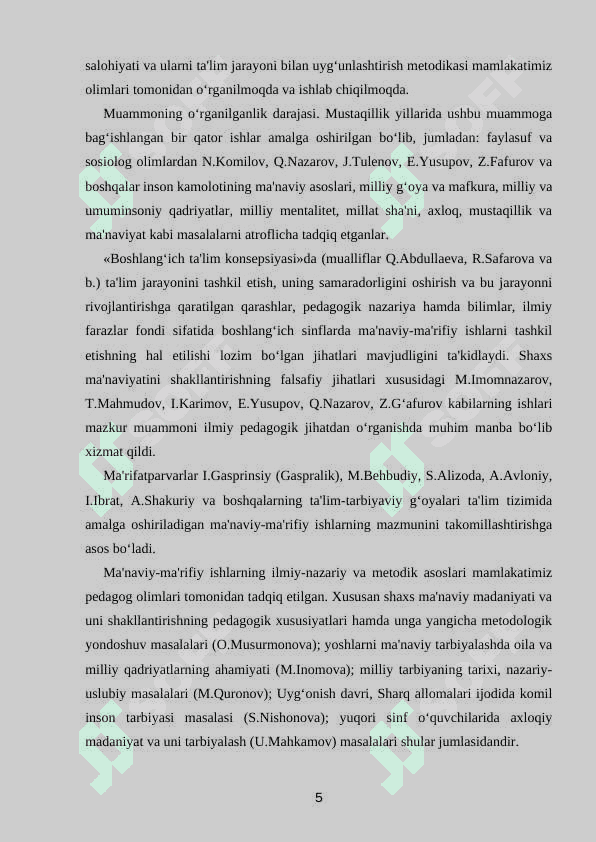 Maʼnaviy – maʼrifiy ishlarda oʼquvchi – yoshlar shaxsini axloqiy tarbiyalash 5