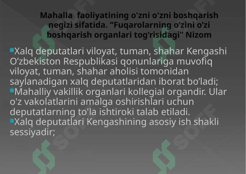 Mahalliy davlat hokimiyati va fuqarolarning o'zini o'zi boshqarish institutlari demokratlashuvi 7