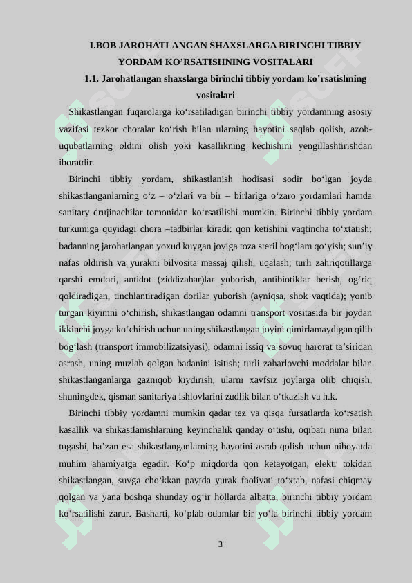 Jarohatlanganda va baxtsiz hodisalarda birinchi tibbiy yordam ko’rsatish qoidalari 3