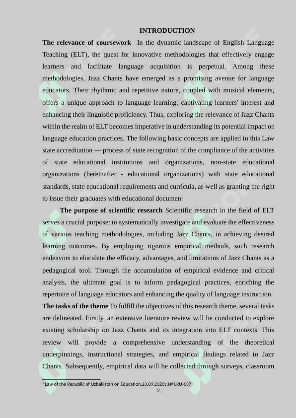 English   Language Teaching in Jazz Chants 2