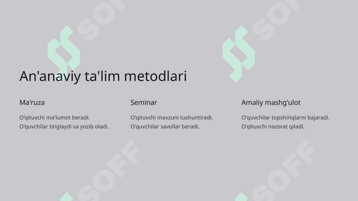 Ta’lim metodlari tasnifi 3