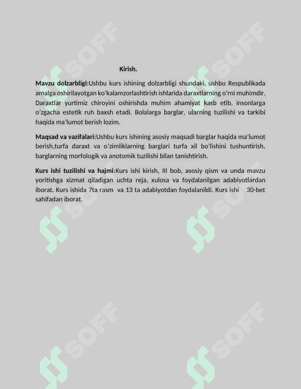 Barglarning shakli va tuzilishi jihatdan oʻzi yashayotgan omil elementlariga moslanishi. 2