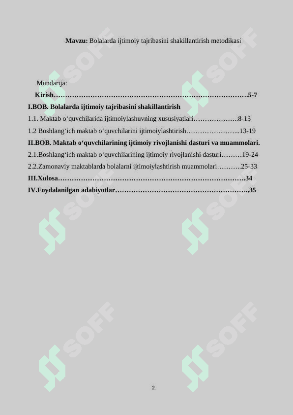 Bolalarda ijtimoiy tajribasini shakillantirish metodikasi 2