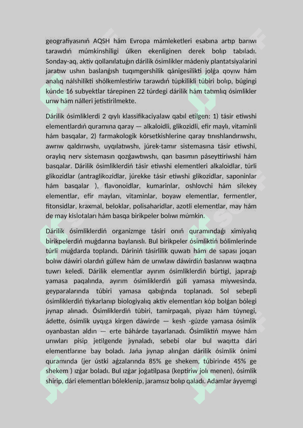Ózbekstanda tarqalǵan vitaminli ósimlikler 6