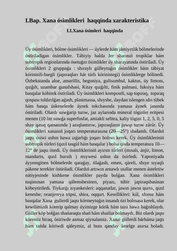 Xana ósimliklerin  kóbeytiw usillari. 5