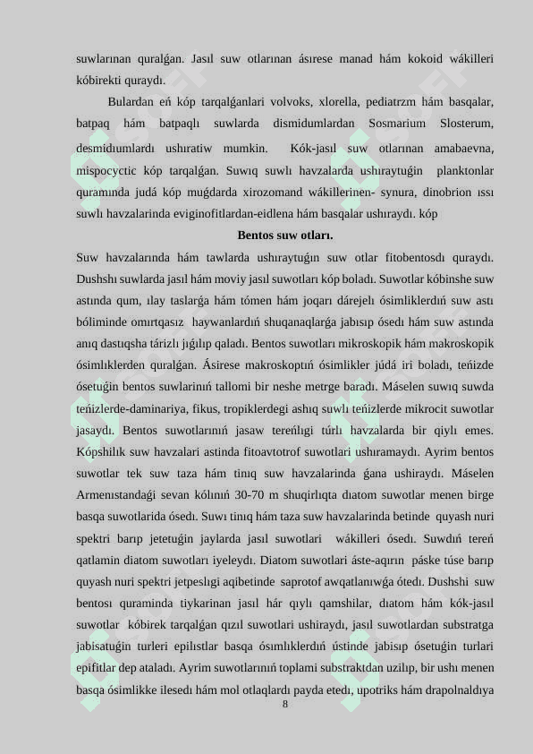 Suwotlardıń tábiyat hám insan ómirindegi áhmiyeti 8