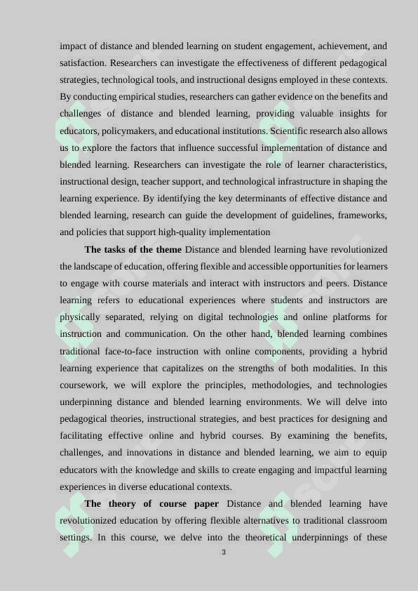 DISTANCE AND BLENDED LEARNING 3
