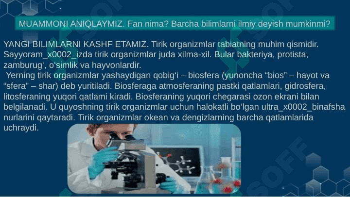 BIOLOGIYA – HAYOT HAQIDAGI FAN 2