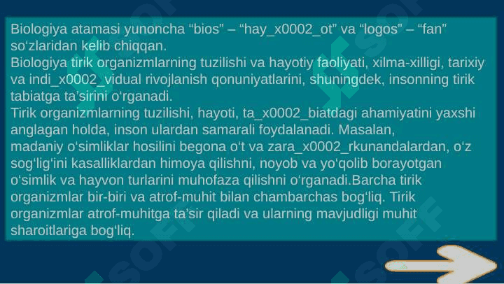 BIOLOGIYA – HAYOT HAQIDAGI FAN 4