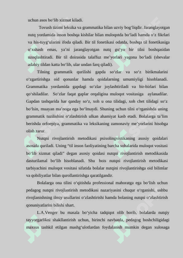 Boshlang‘ich sinflarda nutq oʻstirish vositalaridan foydalanish 6