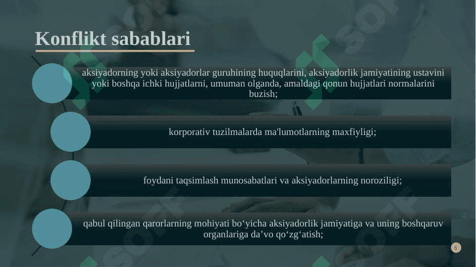Korporativ nizolar va ularning oldini olish 5