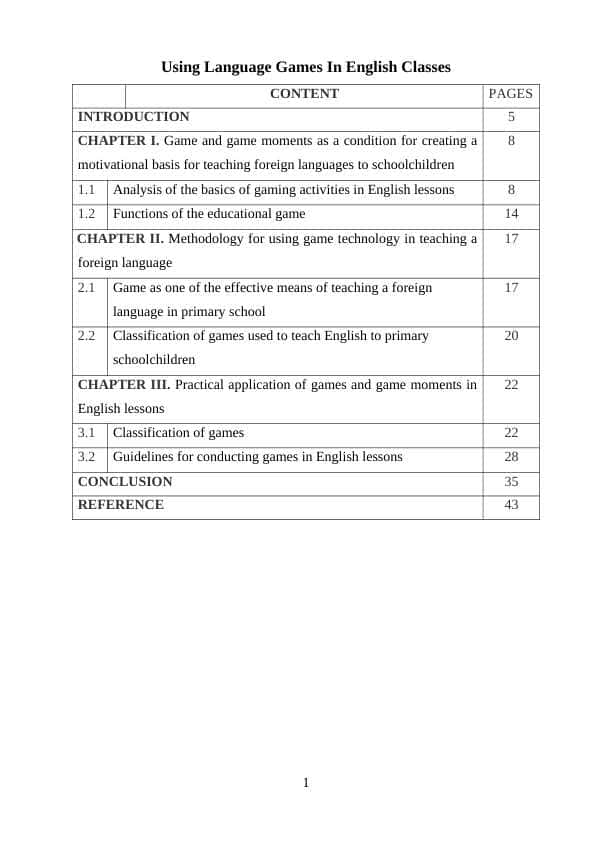 Using Language Games In English Classes