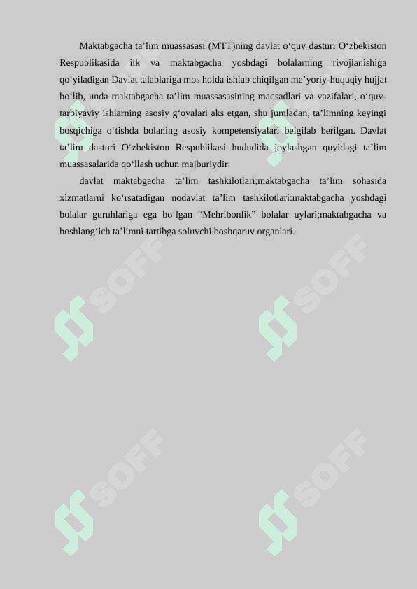 Maktabgacha taʼlim tashkilotida ilk qadam davlat dasturi asosida ishlash tartibi. 8