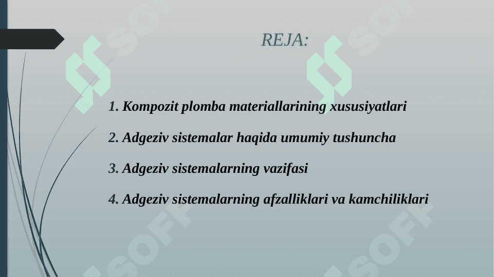 KOMPOZIT PLOMBA ASHYOLARI BILAN PLOMBALASHDA ADGEZIV SISTEMALAR 2