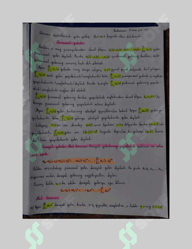 IXTIYORIY DAVRGA EGA BO‘LGAN FUNKSIYANI FURYE QATORIGA YOYISH. FURYE QATORLARINING TATBIQLARI. TAQRIBIY HISOBLASHLARDA DARAJALI QATORLARNING QO‘LLANILISHI 4