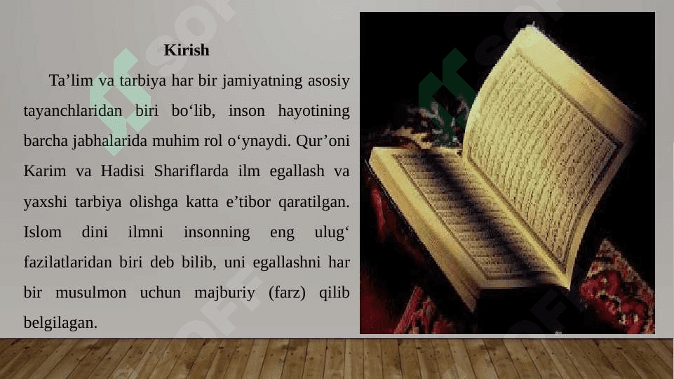 Qur'oni Karim va Hadisi shariflarda ta'lim -tarbiya masalalari 3