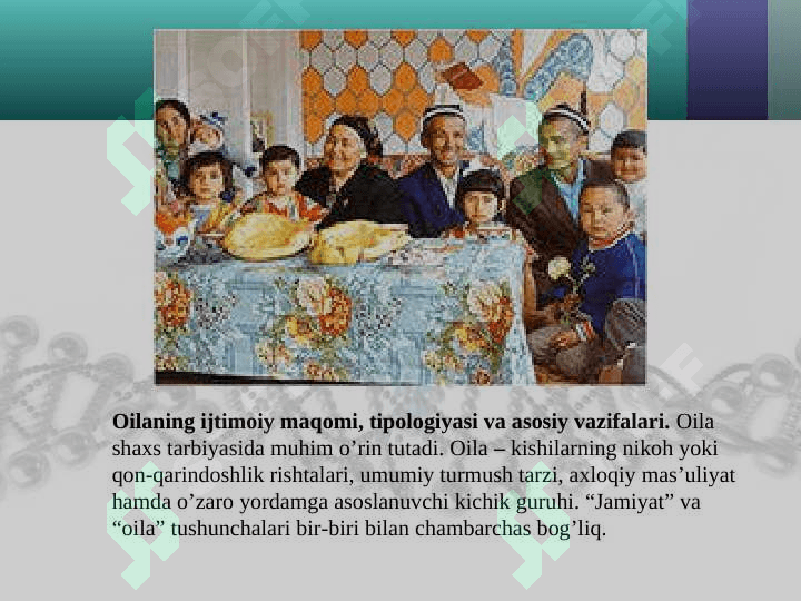 Oila tiplari va yetim bola asrab olgan oila bilan olib boriladigan ijtimoiy pedagogik faoliyat. 4