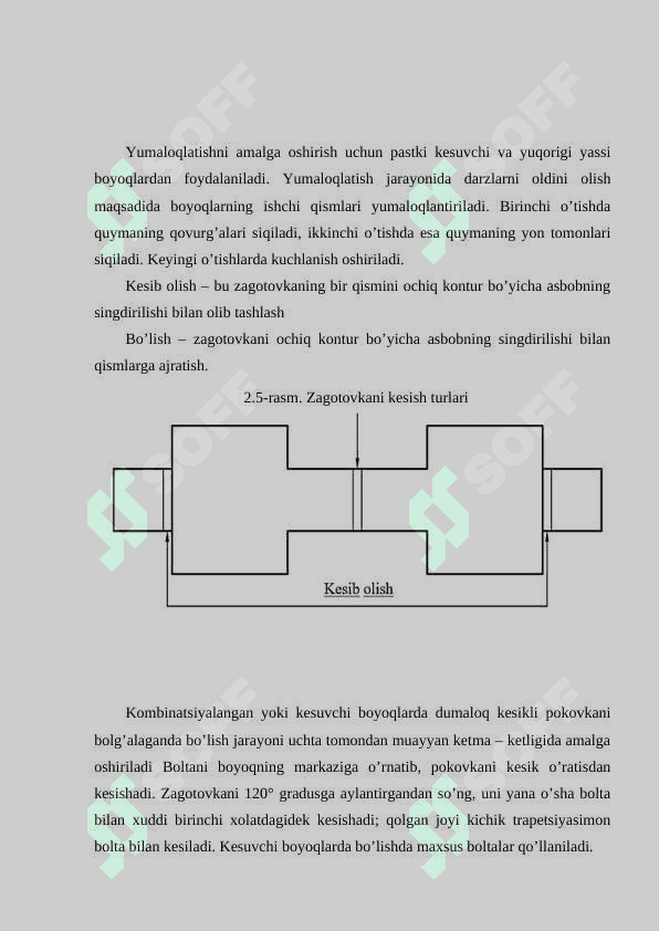 Bolg’alash jarayoni  turlari  va issiq xolda xajmiy shtamplash 5
