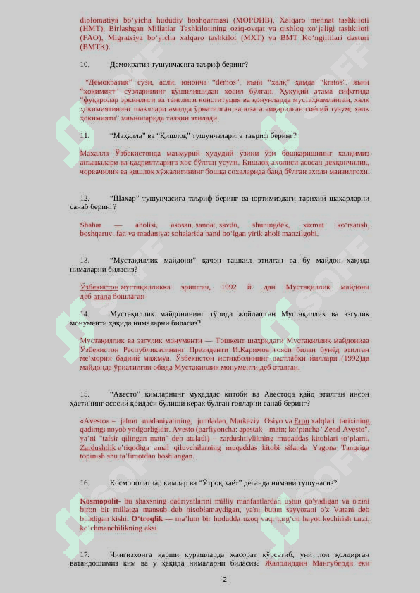 Ma'navyat Savollar 2