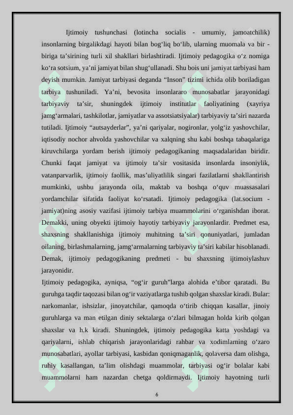 Respublikamizda ijtimoiy pedagogikaning ilmiy va amaliy sohasi 6