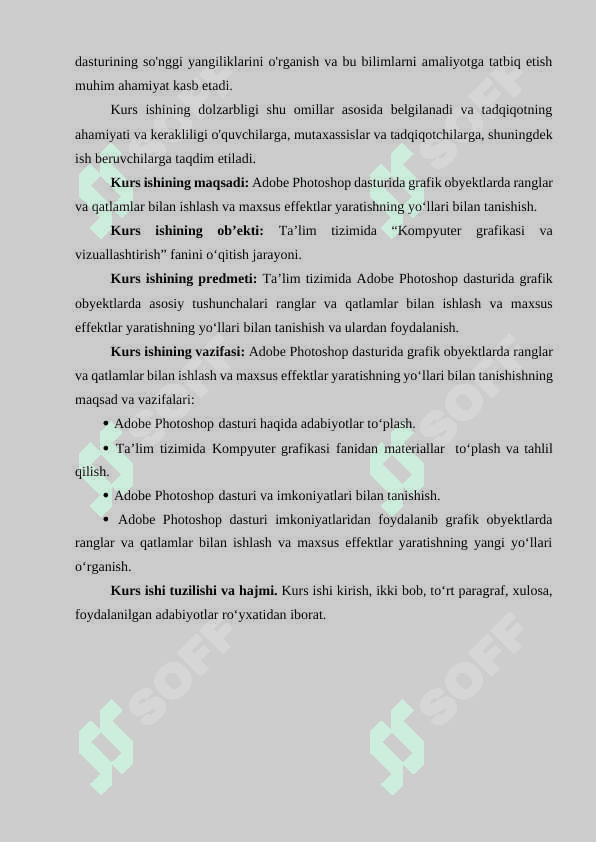 ADOBE PHOTOSHOP DASTURNING GRAFIK OBYEKTLARDA RANGLAR VA QATLAMLAR BILAN ISHLASHNING ZAMONAVIY USULLARI. 3