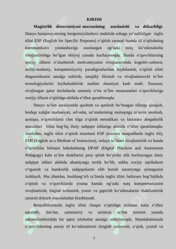 Boshlang‘ich sinf o‘quvchilarida nutqiy kompetensiyalarni rivojlantirish muammosining ilmiy tadqiqot ishlarida o‘rganilganligi 2