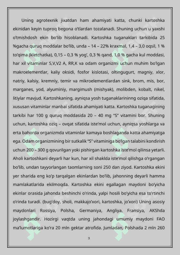 Kartoshkaning xo`l va xalqali cherish kasalliklari va ularga qarshi kurash choralari 3