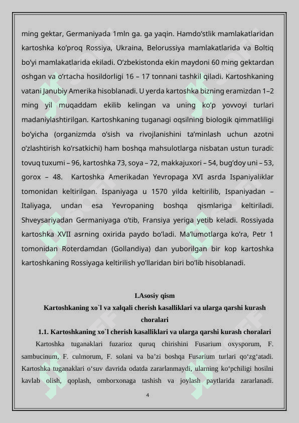 Kartoshkaning xo`l va xalqali cherish kasalliklari va ularga qarshi kurash choralari 4